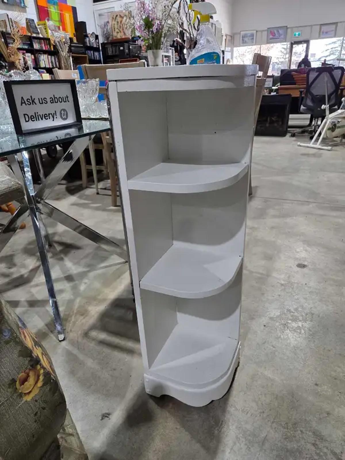 White 3ft Corner Shelf
