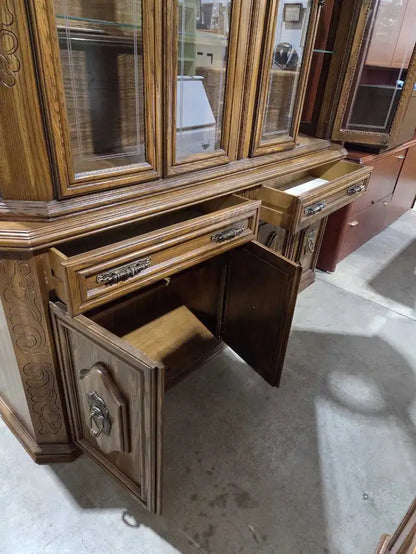 Solid Wooden Vintage China Cabinet