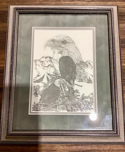 Bernie Brown Eagle Print - Framed