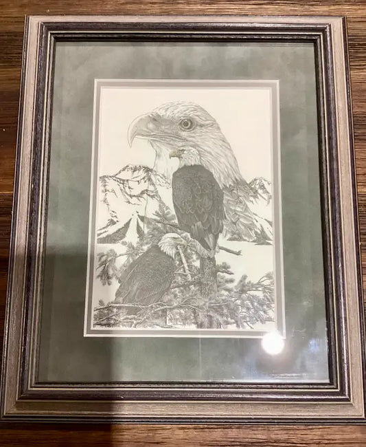 Bernie Brown Eagle Print - Framed