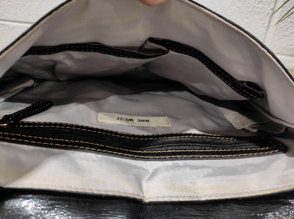 NINE WEST BLACK BUCKLE SHOULDER BAG