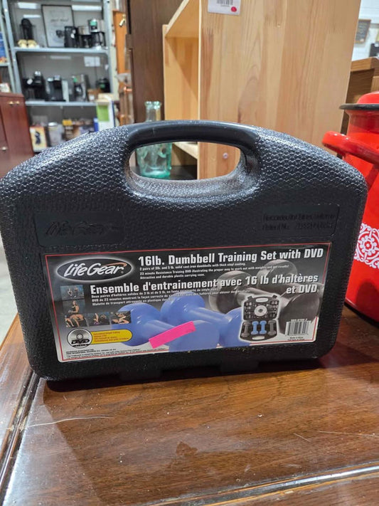 Life Gear 16lb Dumbbell Set with Case