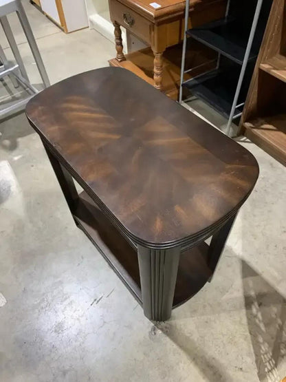 Sunburst Dark Wood End Tables - set of 2