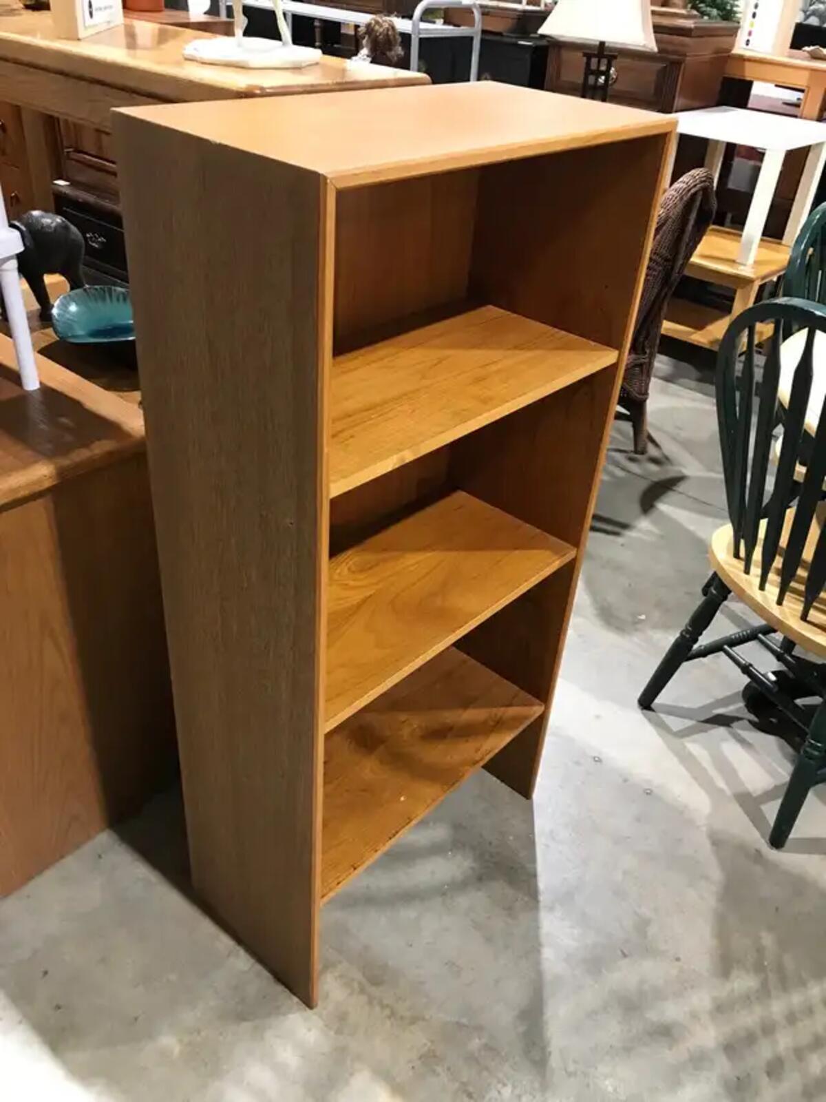 Wooden Bookshelf with 3 shelves 24 x 12 x 49