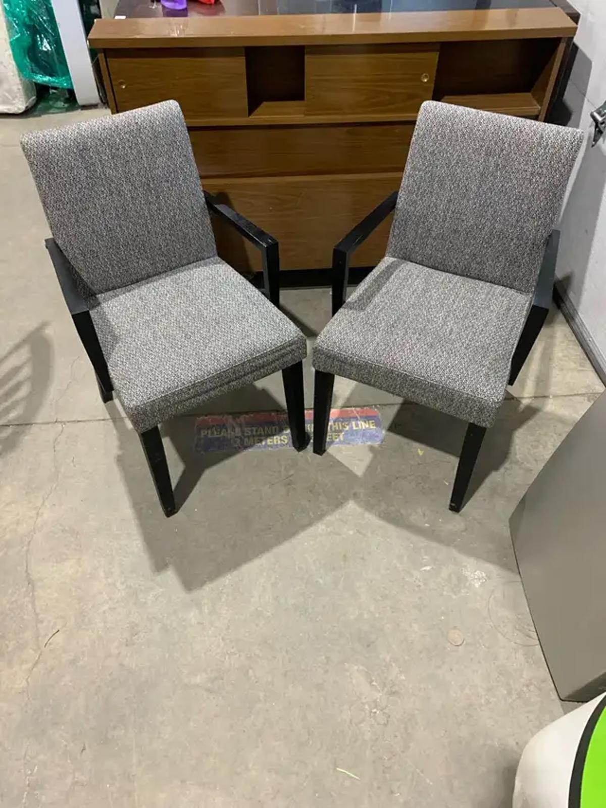 Upholstered Grey Dining BoConcept Chairs - set of 2