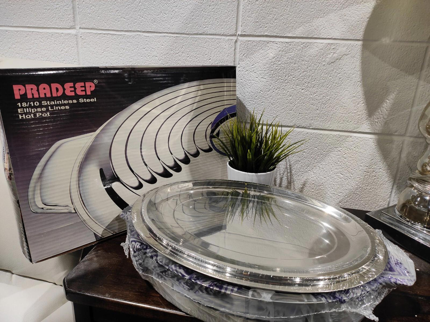 Pradeep Stainless Steel Food Warmer/Cold Dish Serving Bowl Locking Lid