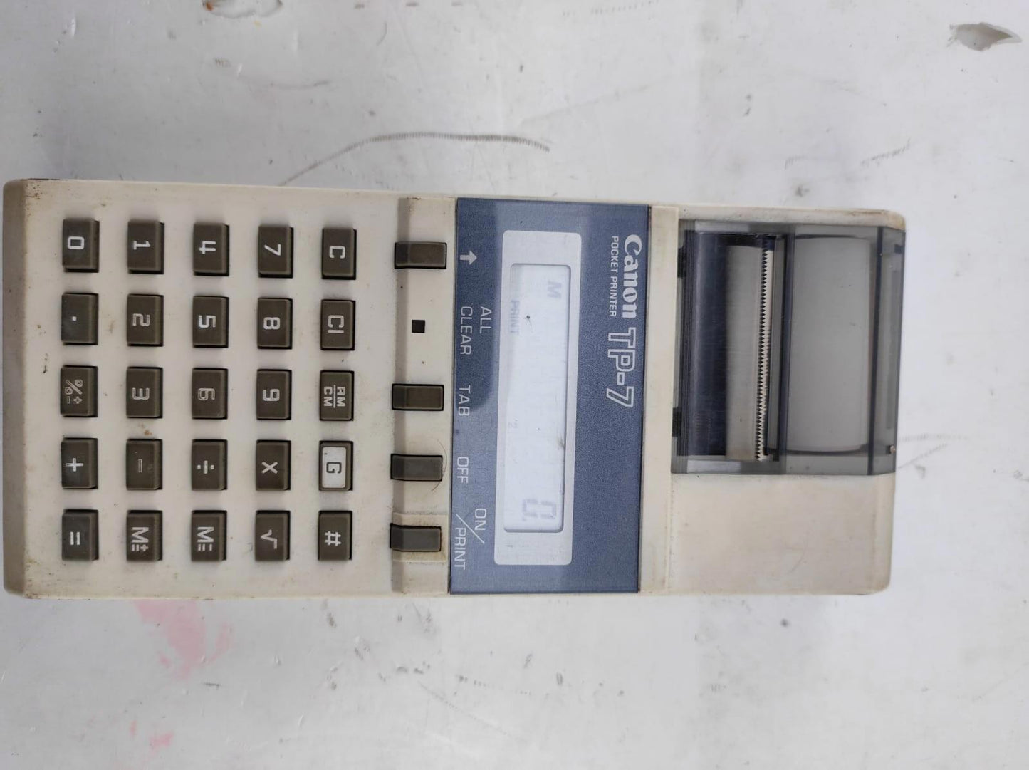 Vintage Canon TP-7 Electronic Pocket Printer Calculator