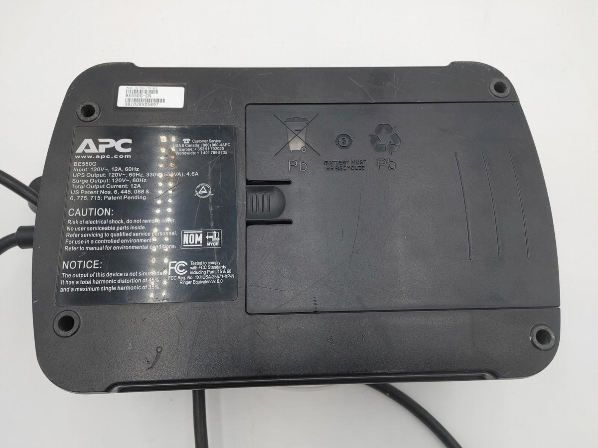Good Condition APC Back-UPS ES 550 BE550G Black Tested Working Needs New Battery