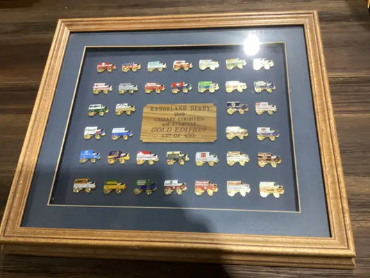 Rangeland Derby 1989 Gold Edition Framed Pin Set