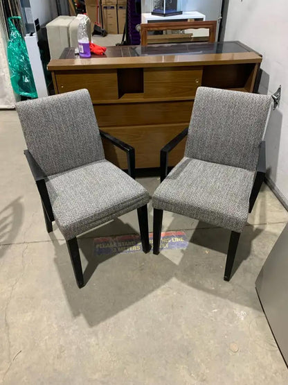 Upholstered Grey Dining BoConcept Chairs - set of 2