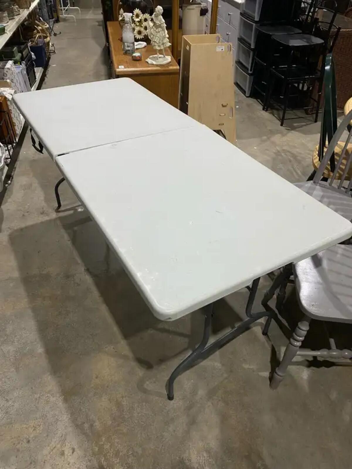 White Folding Table