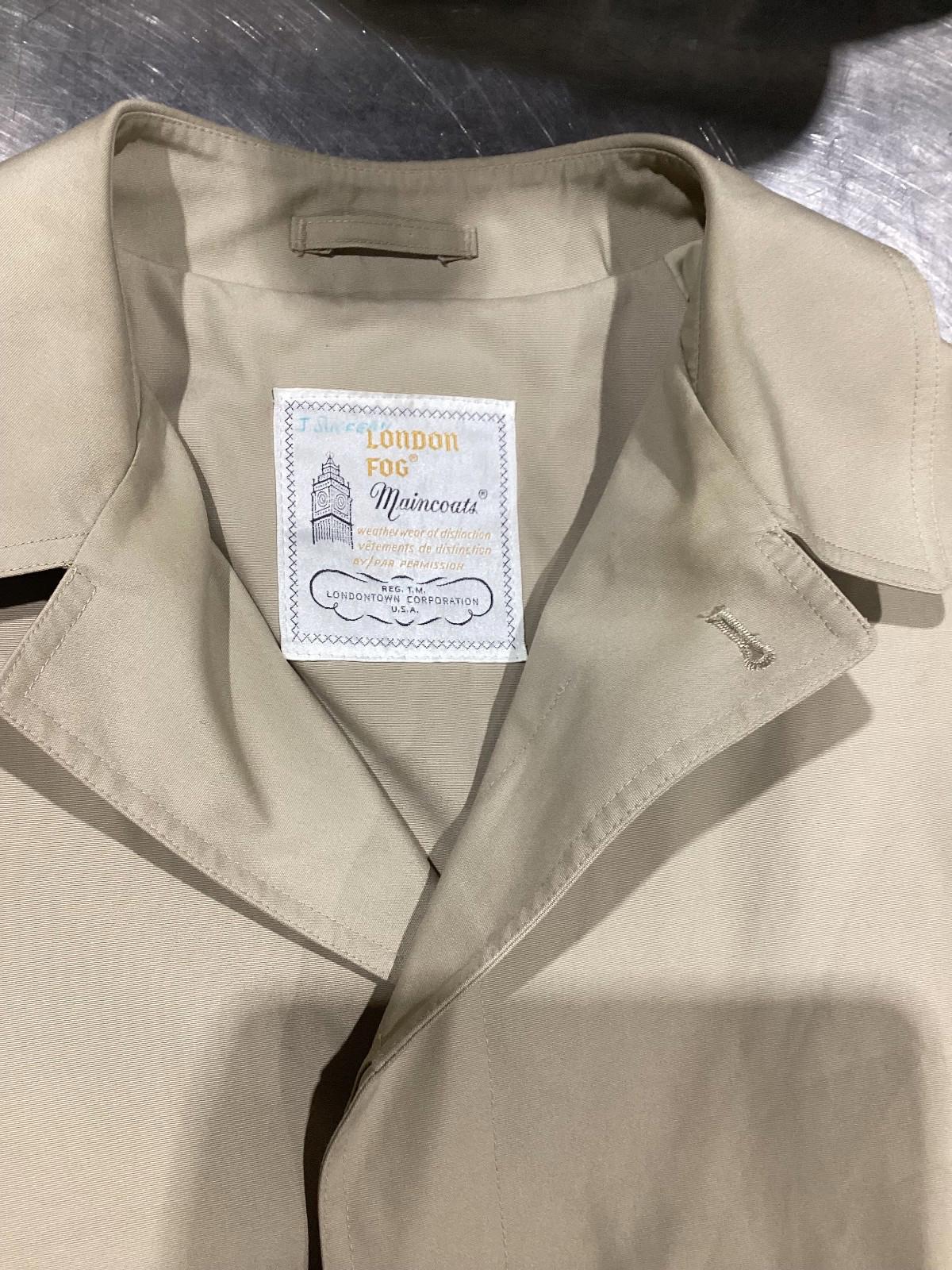 Vintage London Fog Maincoats Trench Coat – Classic Beige Rain Jacket