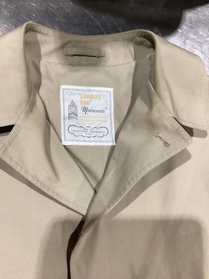 Vintage London Fog Maincoats Trench Coat – Classic Beige Rain Jacket