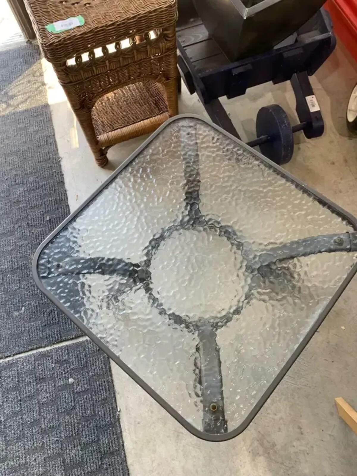 Outdoor Glass Side Table