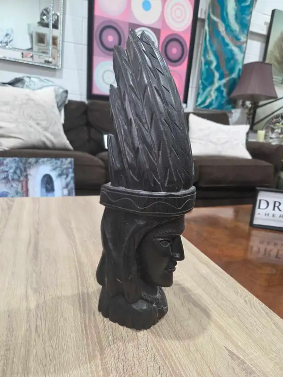 Native Handcrafted Wood Carving - 19"