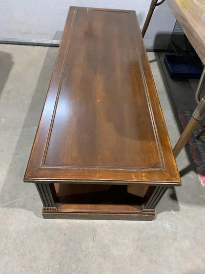 Large Dark Wood Coffee Table