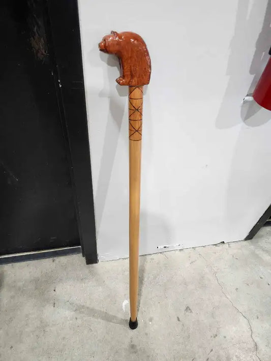 Carved Wood Bear Walking Stick
