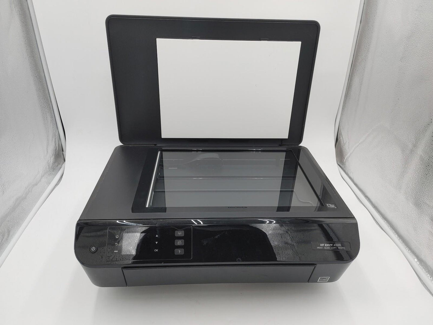 Good Condition HP ENVY 4500 e-All-In-One Printer Black Works No Colour Ink