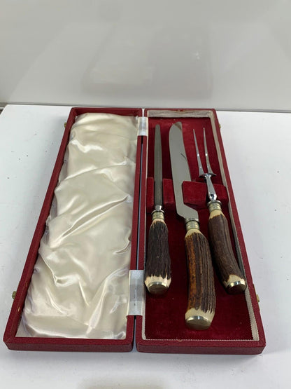 Set of 3 Sheffield English Stainless Steel Blade Carvings