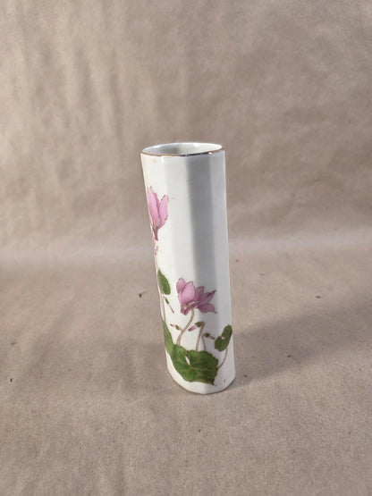 Vintage ~ Gold Rim Trim OTAGIRI JAPAN Flower Vase CYCLAMEN