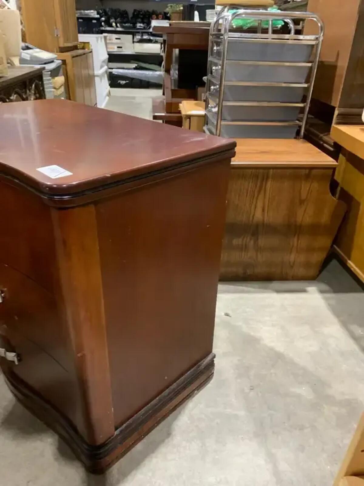 3 Drawer Dark Wood Nightstand