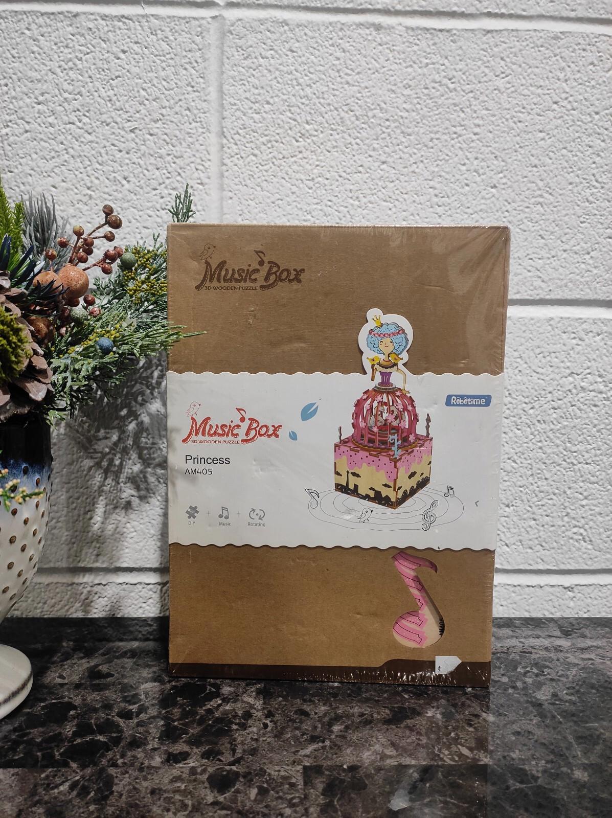 Puzzle 3D en bois Le Songe d’une nuit d’été Boîte à musique à manivelle Robotime en bois à monter soi-même
