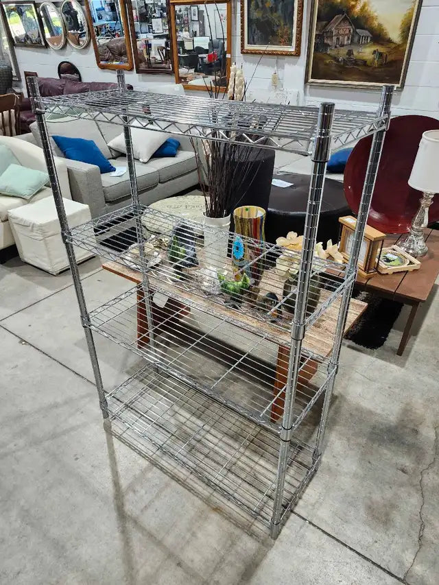 Chrome Wire Shelving Unit
