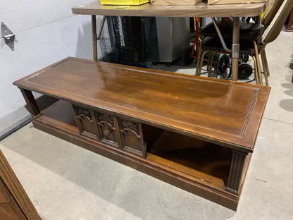 Large Dark Wood Coffee Table