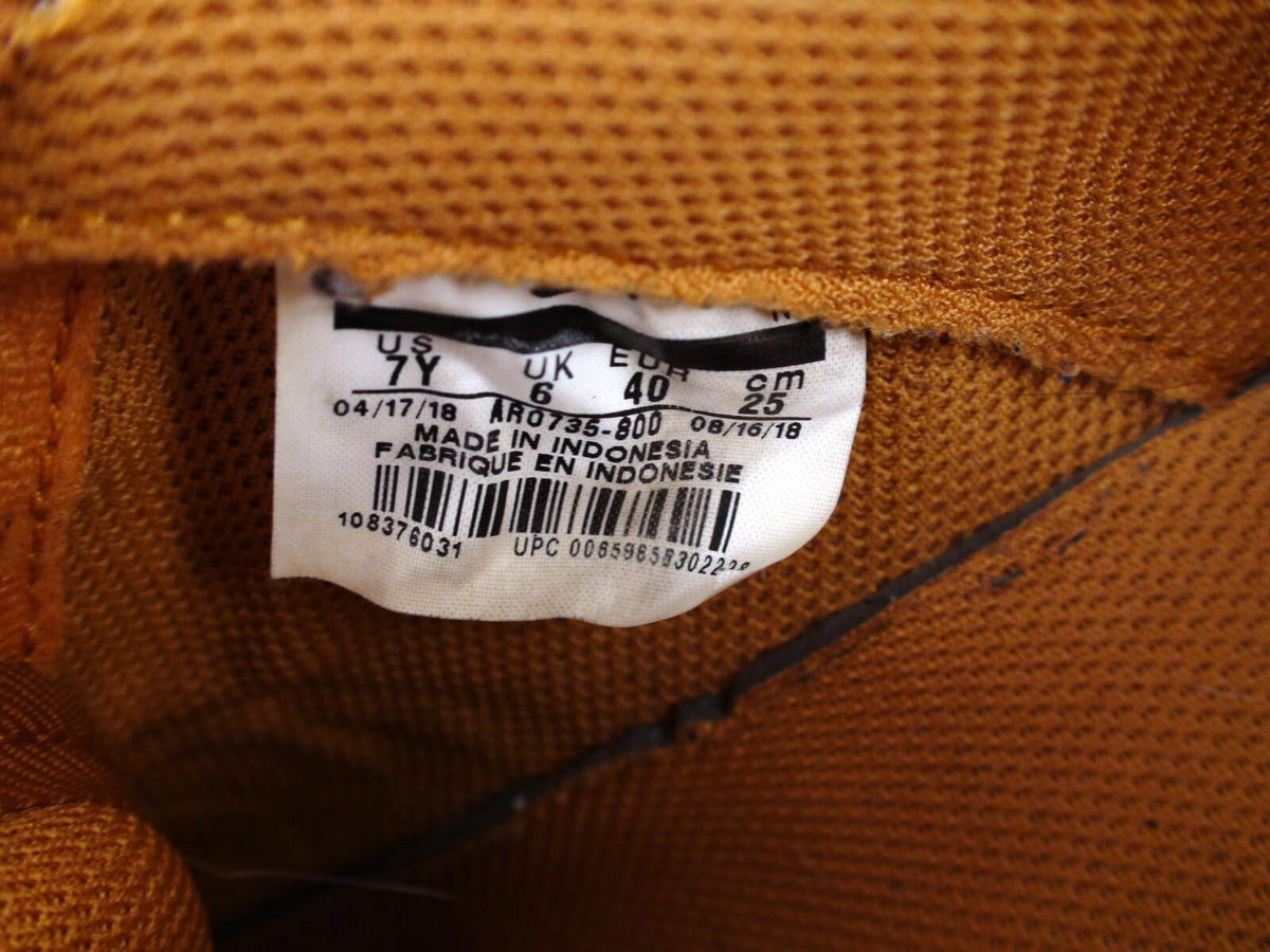 Nike Air Force 1 Low 2018 Monarch Gum - Size 7Y US, 40 EU - Orange, Pre-Owned