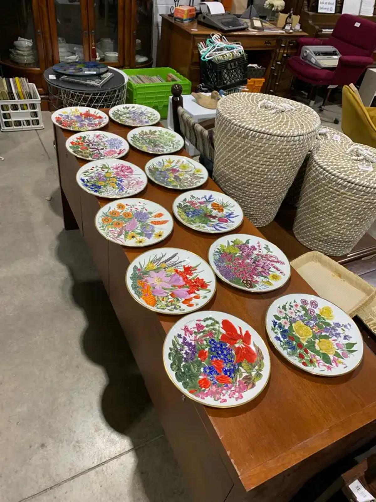 Franklin Porcelain Plate by Month in Flowers Collection