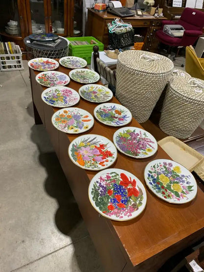 Franklin Porcelain Plate by Month in Flowers Collection
