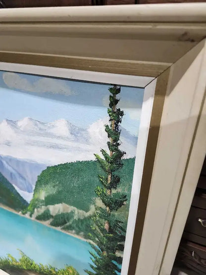 Leta Martin Original Framed Lake Painting - 1966