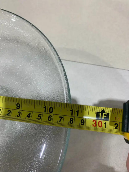 Ribbed Glass Cake Stand with Lid