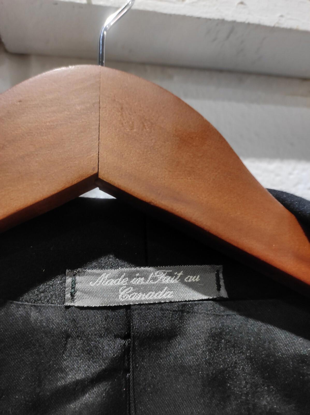 Holt Renfrew Black Blazer Fitted Wool Work Wear Business
