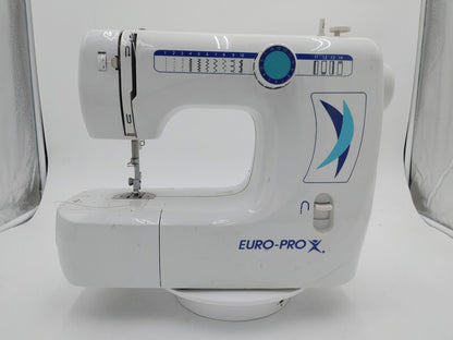 Euro-Pro X Sewing Machine Model 464XC White Tested Working w/ PSU - Fair