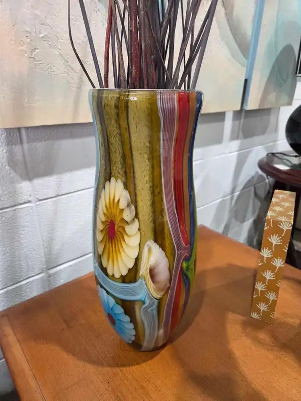 Murano Art Glass 15" Vase
