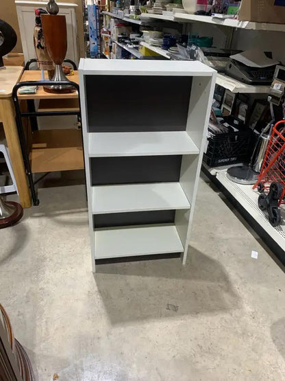 White 3-Shelf Bookcase with Sturdy Construction