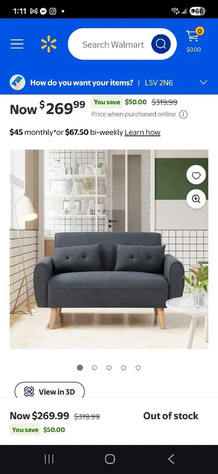 Sobaniilo 47" Small Modern Loveseat Chair
