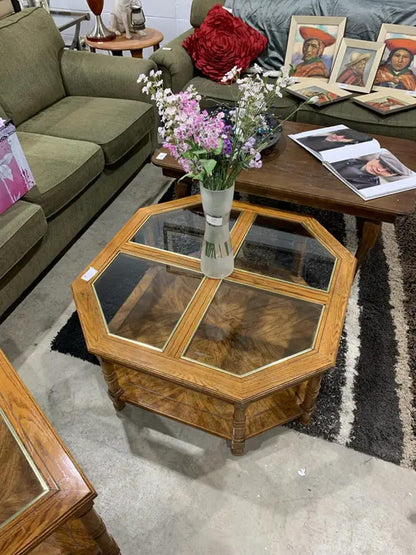 Glass Top Table Set of 2