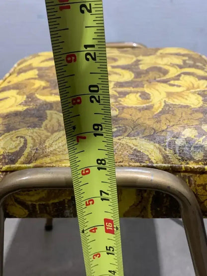 Vintage Yellow/Gold Retro Stool