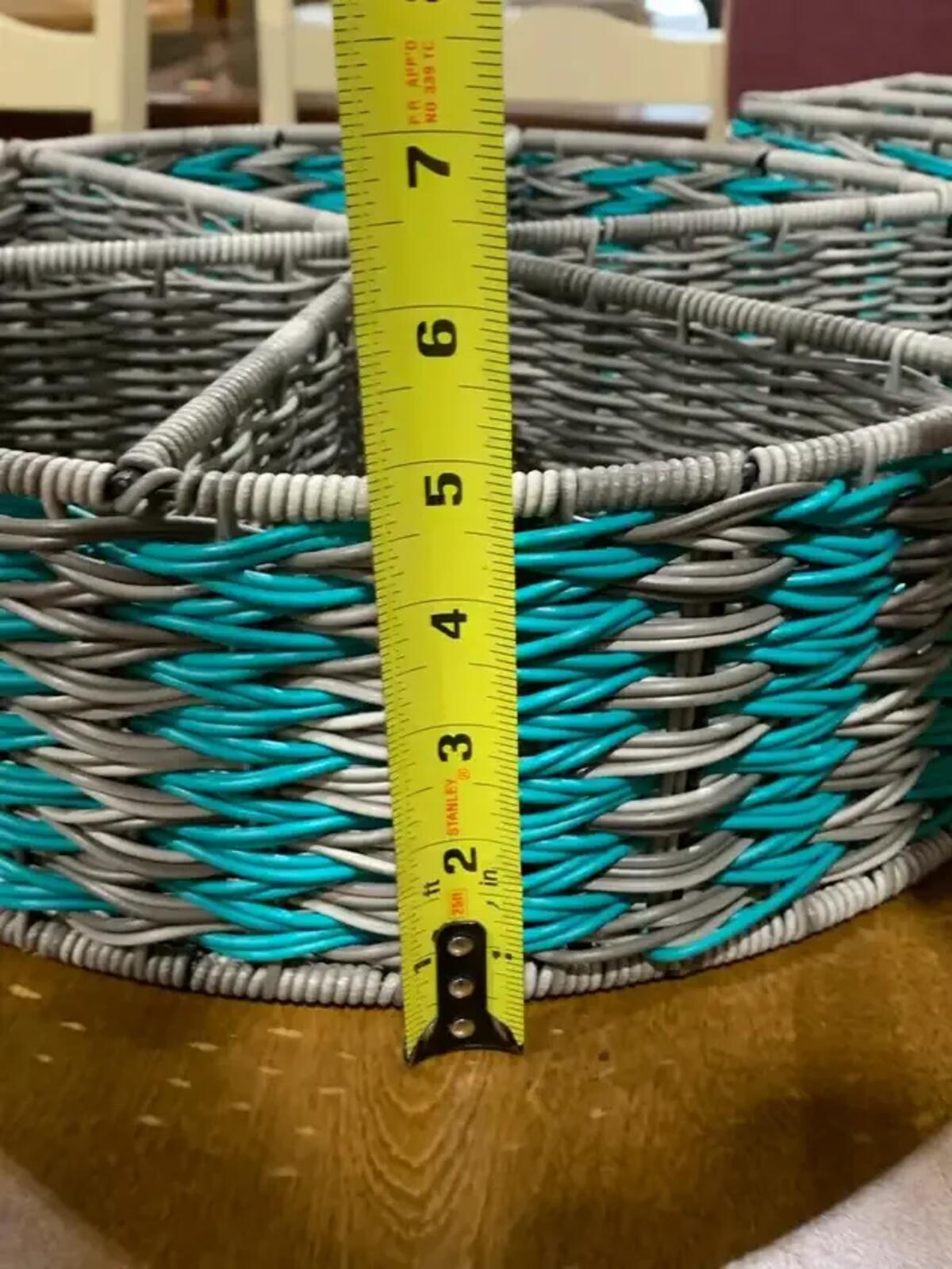 Blue and Grey Wicker Garden organizer set of 2