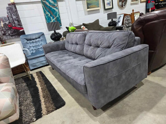 Gray Modern Tufted Sofa