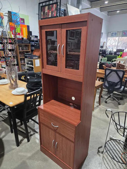 Cherry Tall Kitchen/Microwave Cabinet