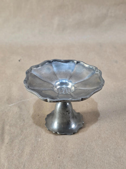 Antique Flagg & Homan Pewter Pedestal dish, Circa 1875