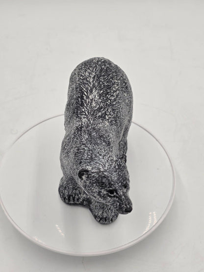 Vintage Large Inuit Eskimo Carving Original Hand Carved Bear Soapstone Canada