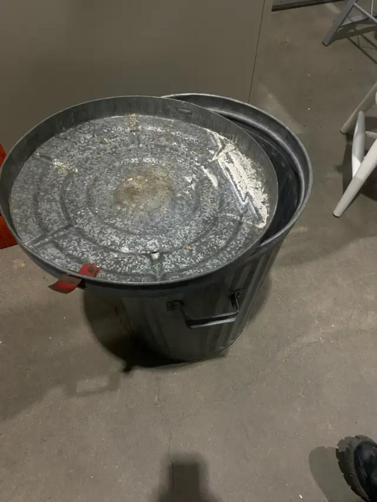 Galvanized Steel Trash Can