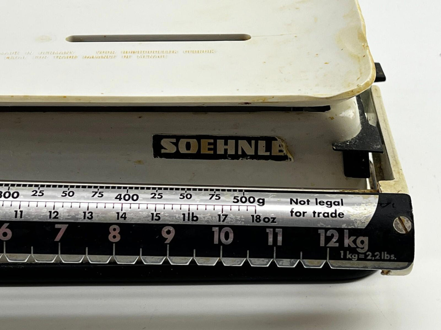 SOEHNLE Sliding 12 KG Kitchen Yellow Scale Vintage Germany