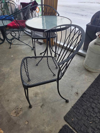 3 Piece Outdoor Patio Set - Metal Table & Chairs