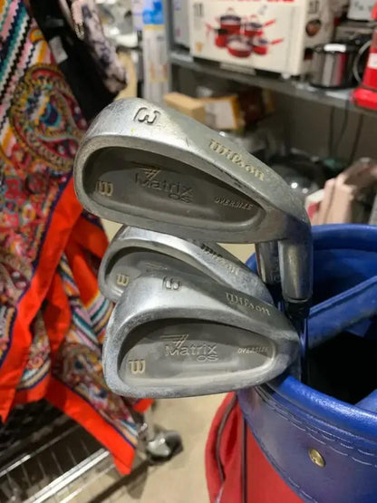 Wilson Matrix Golf Clubs and caddy