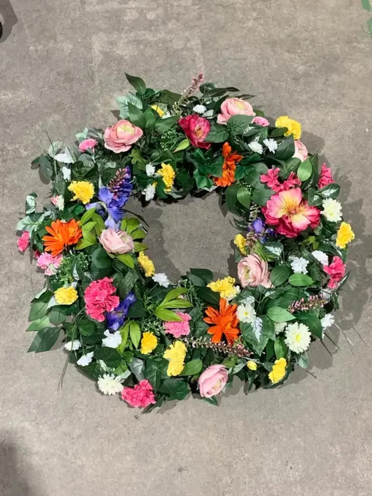 Summer Floral Artificial Wreath 40”